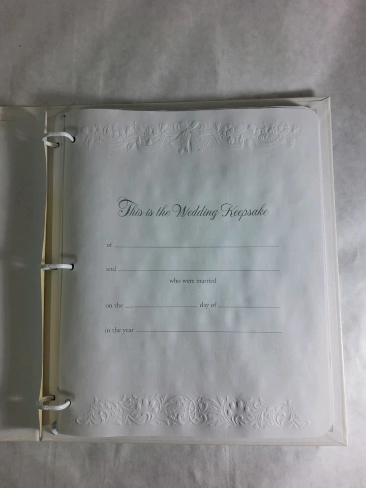 Álbum de fotos Hallmark Weeding Keepsake libro de memoria 11,5 pulgadas x 10 pulgadas nuevo caja abierta Foto 3 de 4
