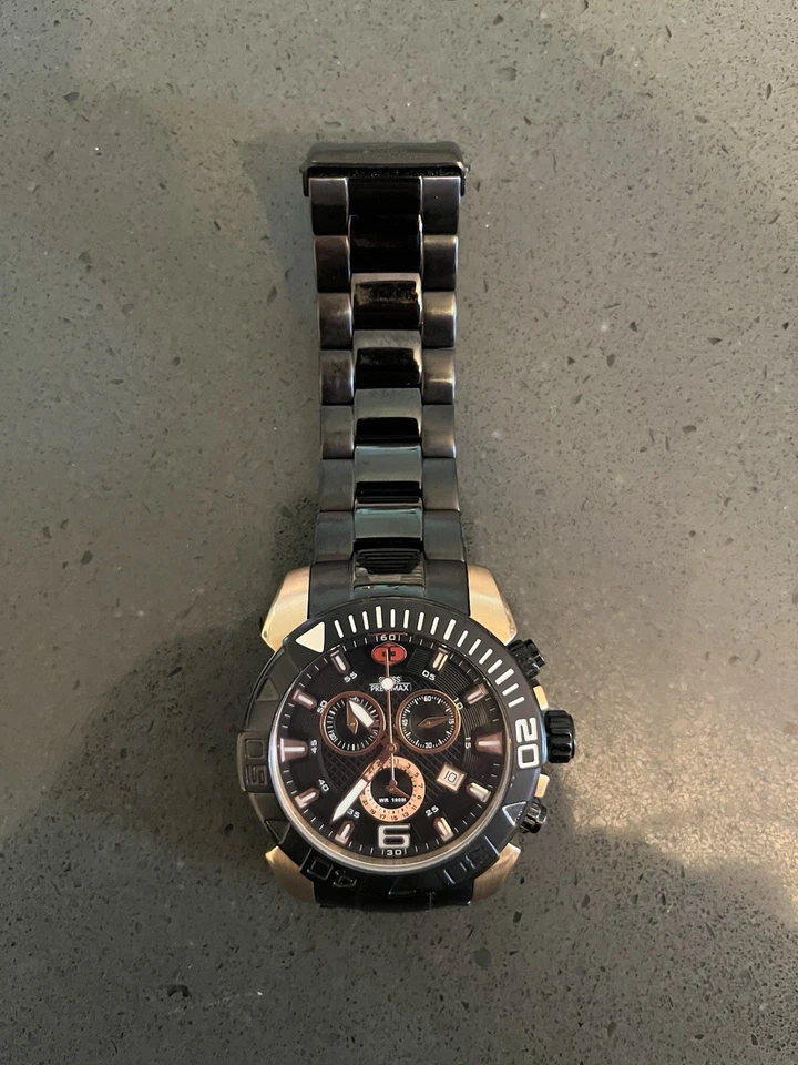 Swiss Precimax Men’s Watch Gold & Black - Image 2 of 4