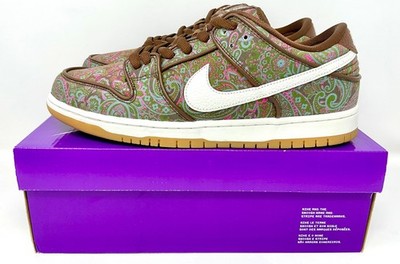 Nike SB Dunk Low Pro Prm PAISLEY BROWN Size 11.5M DH7534-200 (2022) OG All CLEAN