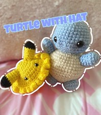 Handmade Crochet Turtle Squirtle   Pokemon Plush   