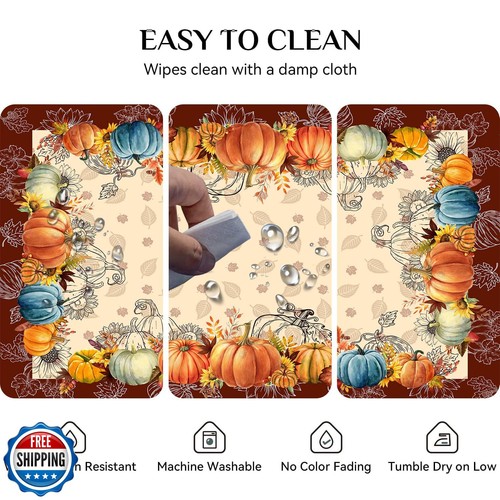 ZORKET Mantel Otoño Rectángulo 60x120 Pulgadas, Mantel Otoño Rectángulo Lavado - Imagen 5 de 5