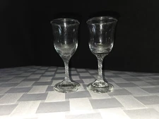 Vintage Dema Renaissance Sherry/Port/Cordial Twisted Stem Glass Set Of 2 EVC
