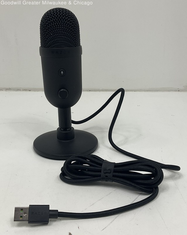 Razer Black Matte Standing Microphone Mic Untested