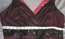 Junarose Burgundy Lace Midi Dress Mesh Overlay UK Medium Curve Occasion