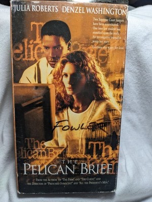 Warner Bros The Pelican Brief VHS 1994 sleeve Roberts Washington Tucci Shephard 