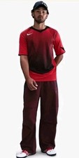 NWT 100 Nike Total 90 Red Black Soccer Jersey HV1178-687 - Men s Size Large