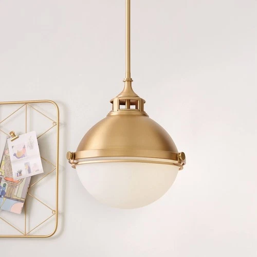 Hinkley Fletcher 13 1/2" Wide Satin Brass Pendant Light - Picture 1 of 10