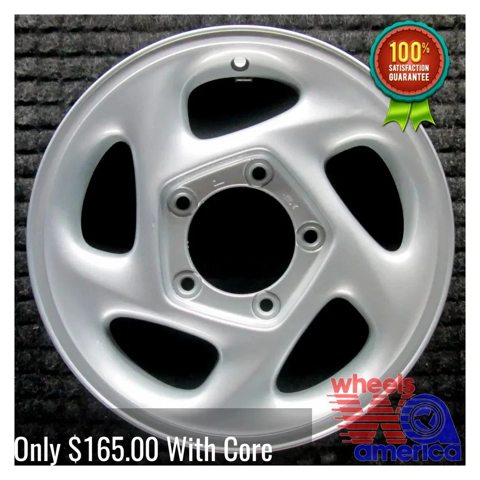 Wheel Rim Chevrolet Geo Pontiac Sunrunner Tracker 15 1994 1995 Silver OE 60168 - Image 2 of 4