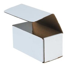 8 in x 4 in x 4 in Inside H, Literature Mailer, White, Corrugate, Single Wall