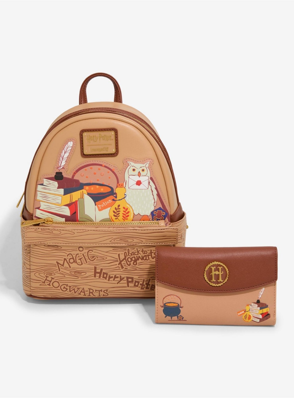 Loungefly Harry Potter Back to School Mini Backpack and Wallet Set