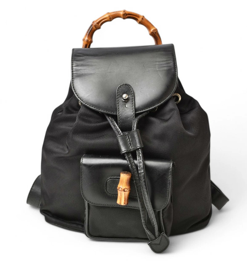 gucci mini black backpack GG Marmont Leather Bag 598594 Inside condition Gucci Black Quilted Leather Marmont