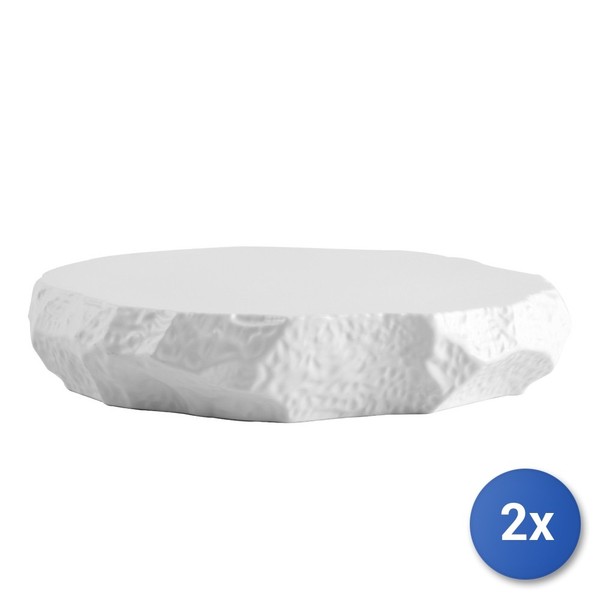 2X H&h ErhöHung Felsen Skin Aus WeißEm Porzellan Cm 23-image