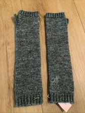 Juicy Couture Arm Warmers Fingerless Gloves Gray Sparkle Colorblock Gloves