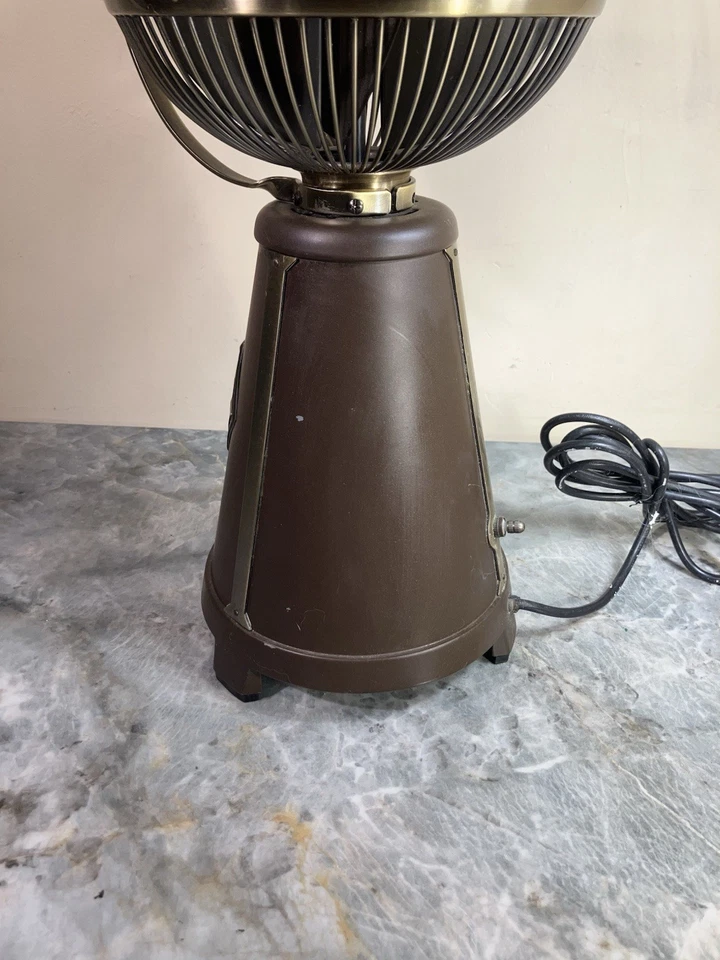 Fanimation Fargo Bank Fan Table Bronze Round Ball 360 Globe FFP3320 See Notes - Image 3 of 4