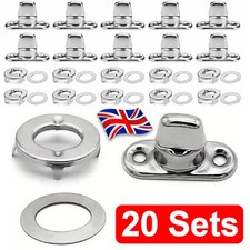 20sets Turnbutton Kit Eyelet & Washer Twist Lock Fastener for Luggage Handbag UK