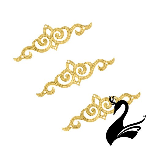 Metal Embellishments - Filigree Ornamental Royal Swirl Style 12397 (Pack of 3... - Picture 2 of 5