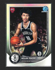NOLAN TRAORE Red Shield Rookie 2025-26 Bowman Chrome Basketball #BRR-19 RC Nets