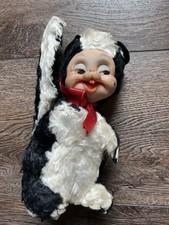 Vintage Rushton Stinky Skunk Rubber Face Plush Star Creation