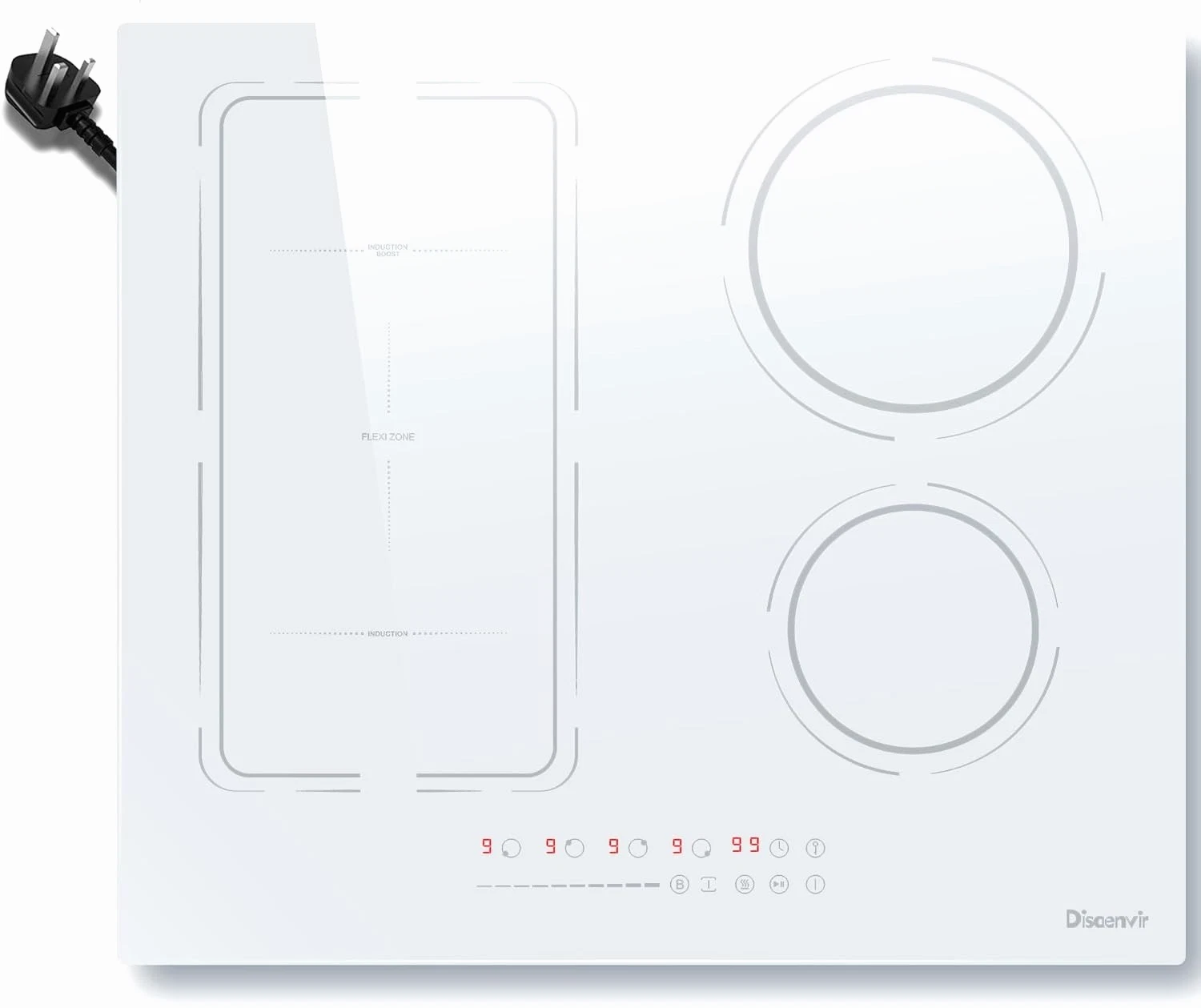 Plug in Induction Hob 4 Zones, 13 Amp 2800W Electric Cooker 60cm & Extended Zone
Opens in a new wind