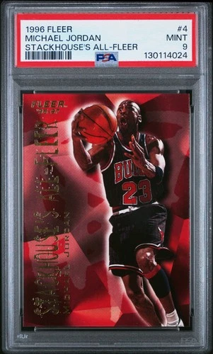 1996 FLEER STACKHOUSE'S ALL-FLEER #4 MICHAEL JORDAN PSA 9