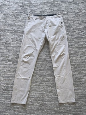Vuori Aim Pants Men 32x31 Tan Stretch Chino Slim Fit Casual Performance Golf