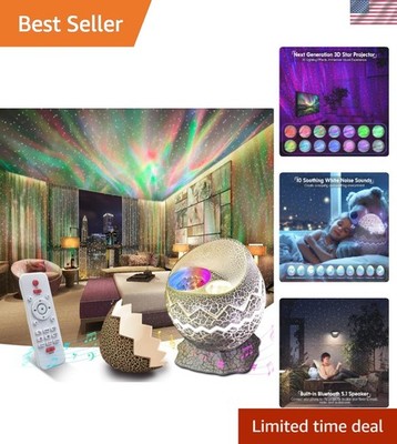 4-in-1 Galaxy Projector with Bluetooth Speaker & Soothing Sounds - Great Gift!