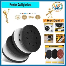 4 Pack 5 Inch Hook & Loop Foam Sander Pads for Orbital Sanders, Polishing & S...