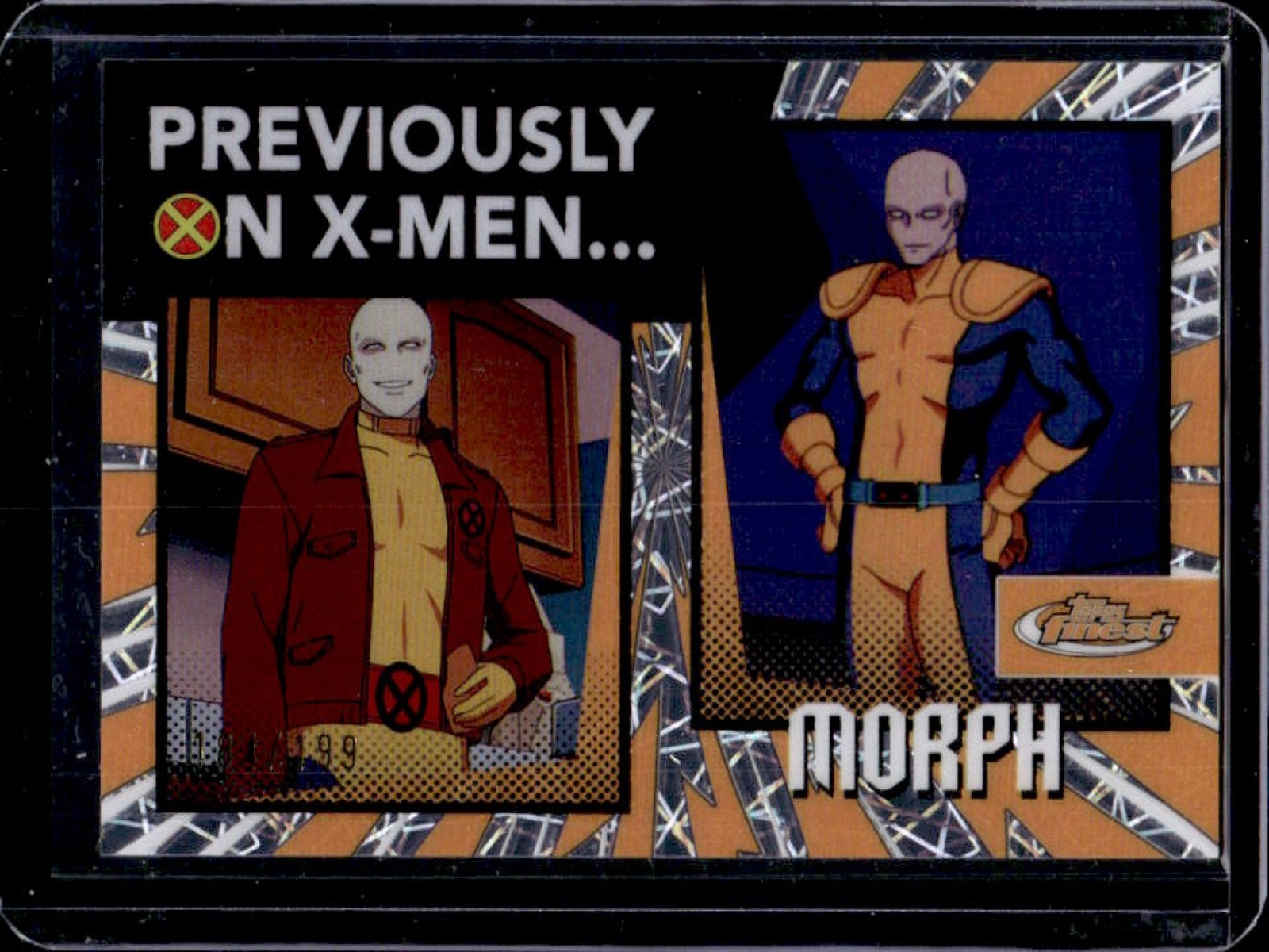 2025 Topps Finest X-Men '97 Morph Previously On Laser Refractor #/199