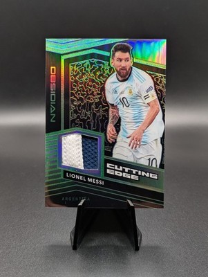 2019-20 Obsidian Electric Etch Green Lionel Messi Cutting Edge /25 Player Worn 
