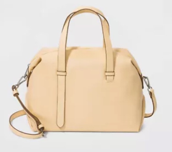A NEW DAY SOFT SATCHEL HANDBAG Yellow Free Shipping