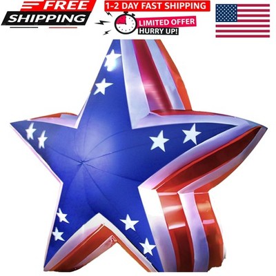 Durable 5.4FT USA Star Inflatable - Easy Setup for Independence Day Celebrations