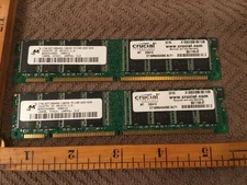 Lot Of Two  Micron CT8LSDT1664AG-10eg3 128mb 168-pin Memory Sticks Crucial
