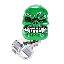 Skull Steering Wheel Spinner Knob Turning Driving Suicide Power Handle green