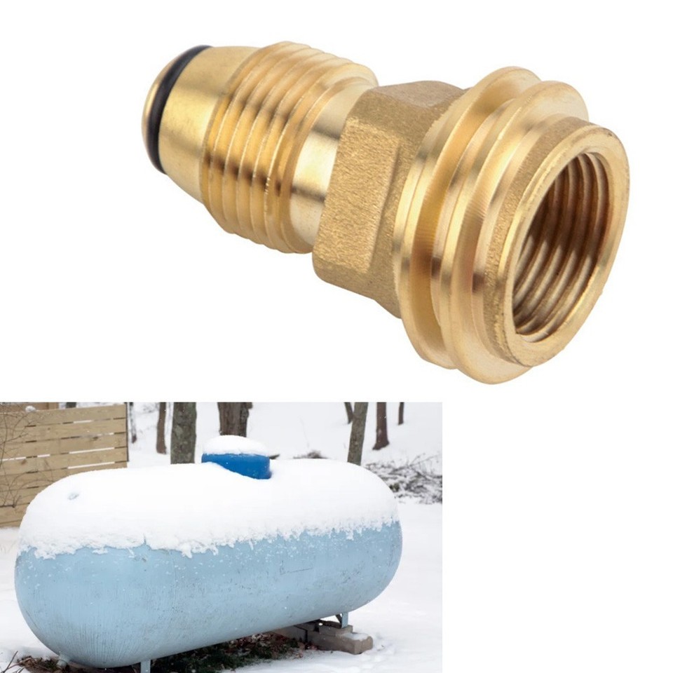 Propane Connector Adapter Propane Tank Adapter BBQ Gas Connector For BBQ Solid Brass Construction ...