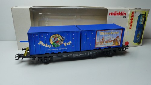 6208 Märklin SOMO 4664 Güterwagen Containerwagen Staufenbräu Weihnachtsbier