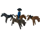 Vintage 70s Playmobil Horses Cowboy  Lot Toys Pretend Play 1974 Action Figures