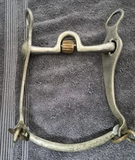 VTG UNMARKED SLIESTER? HORSE BIT COPPER ROLLER MOUTHPIECE 7 1/2" L X 5 1/2" W