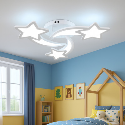 LED Deckenleuchte Star Design 40W 6500K kaltweiß halbbündig Lampe Schlafzimmer