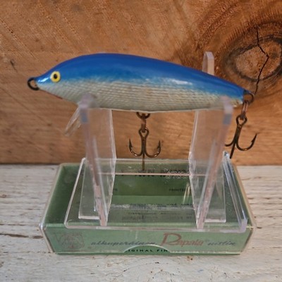 Vtg Rapala ''COUNT-DOWN'' #CD-7 BM. Blue Mullet colored Lure. Orig Box/Insert.