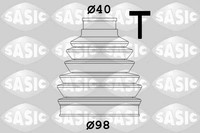 Radseitig Sasic 2933023 Faltenbalgsatz, Antriebswelle FüR CitroËN,Peugeot