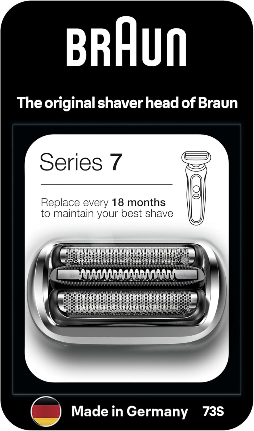 Braun Series 7 73S Replacement Shaver Head Silver Electric Shaver Head - Image 4