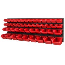 Stapelboxen Wandregal Box Sichtlagerkästen Schüttenregal Lagersystem 48 Boxen
