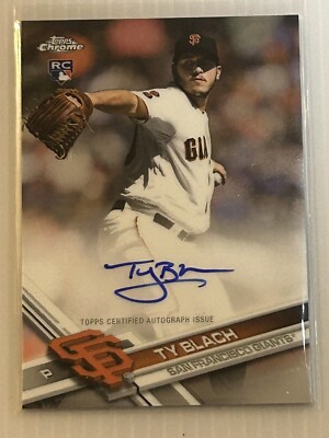2017 Topps Chrome TY BLACH Rookie Auto RC #RA-TBL Giants 