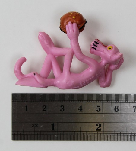 Figura de PVC Pink Panther 1995 con sándwich de hamburguesa de Yolanda 2,35" (6 cm.) - Imagen 7 de 7