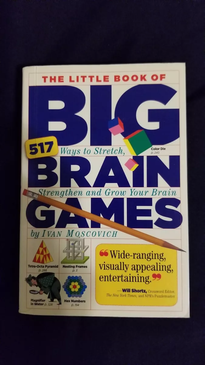 The Little Book of Big Brain Games - Ivan Moscovich - Great Condition  9780761161738