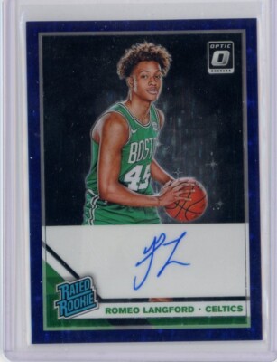 Romeo Langford 2019-20 Panini Donruss Optic Purple Stars FOTL rookie auto 21/49