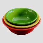FIESTA Set of 3 Nesting Mixing Bowls Red (9 1/4") Yellow (8 3/4") Green (7 5/8")