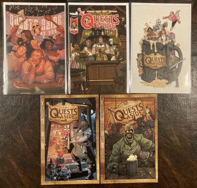 QUESTS ASIDE #1 SET OF 5 1:25,10,5 SARIN BRANDT GOODEN VARIANT COMIC BOOK BA