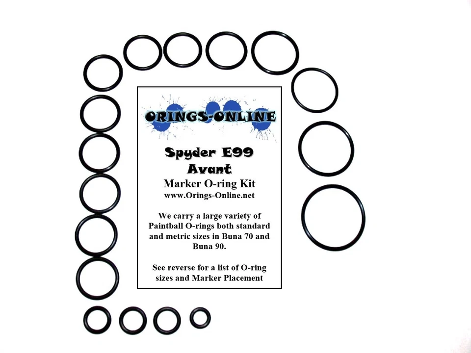 ORINGS-ONLINE Spyder E-99 Avant Paintball Marker O-ring Oring Kit x 2 rebuilds / kits