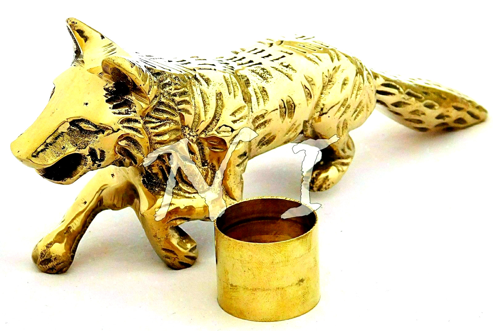 Collectable Handmade Solid Brass FOX Designer wal… - image 8